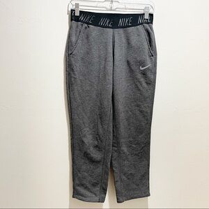 NIKE DRI-FIT LOGO WAISTBAND TERRY TRAINING CAPRIS